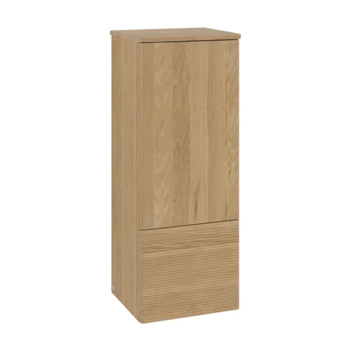 Dulap inalt suspendat, Villeroy & Boch, Antao, cu 1 ușă, 1 sertar, H 104 cm, honey oak [1]
