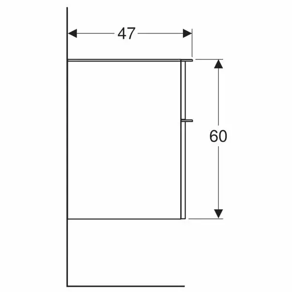 Dulap mediu suspendat Geberit Smyle Square alb 2 sertare 45 cm [5]