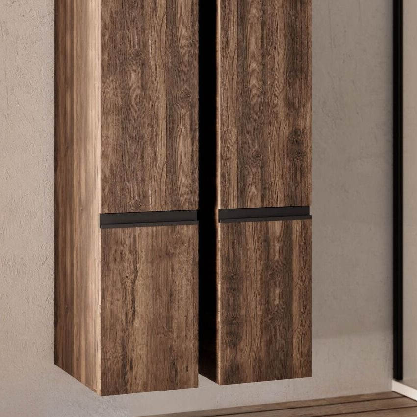 Dulap suspendat baie 30x47x160 cm Kolpa San Harmony, cu usa reversibila si sertar, stejar natur [2]