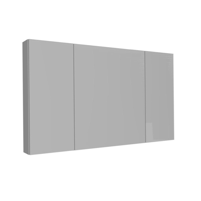 Dulap suspendat cu oglinda, Kolpasan, Naomi, cu 3 usi, 100 cm, dark concrete [4]