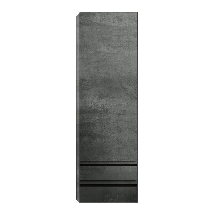 Dulap suspendat, Kolpasan, Alexis, cu 1 usa si 2 sertare, h146 cm, Dark Concrete [1]