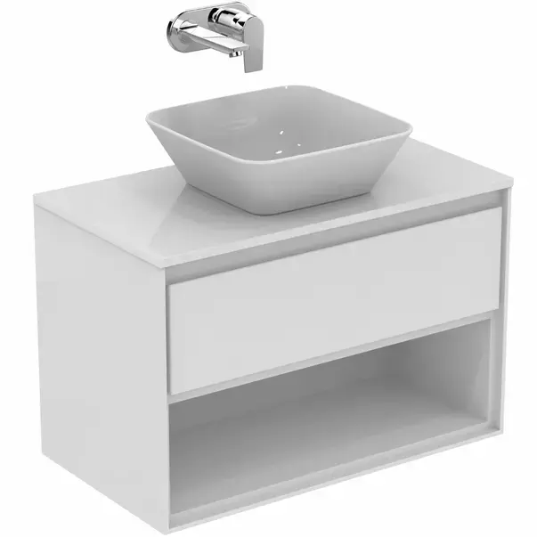 Dulap suspendat pentru lavoar alb Ideal Standard Connect Air 80 cm cu spatiu depozitare E0818B2 [1]