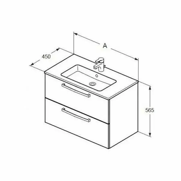 Dulap suspendat pentru lavoar Ideal Standard Tempo pal alb 60 cm [2]
