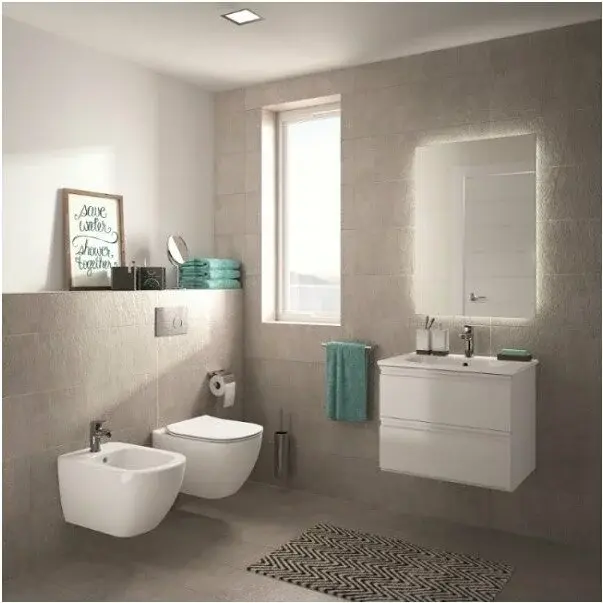 Dulap suspendat pentru lavoar Ideal Standard Tesi mdf albastru 60 cm [3]