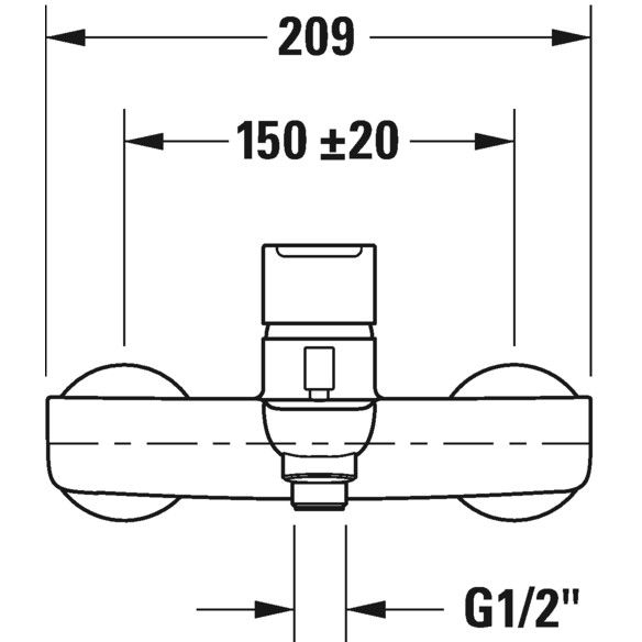 Duravit B.1 Baterie cada dus monocomanda, crom [2]