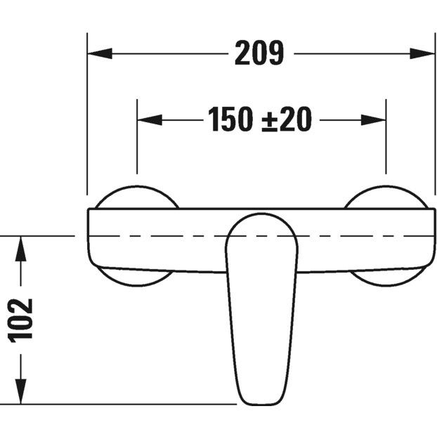 Duravit B.1 Baterie dus monocomanda, crom [2]