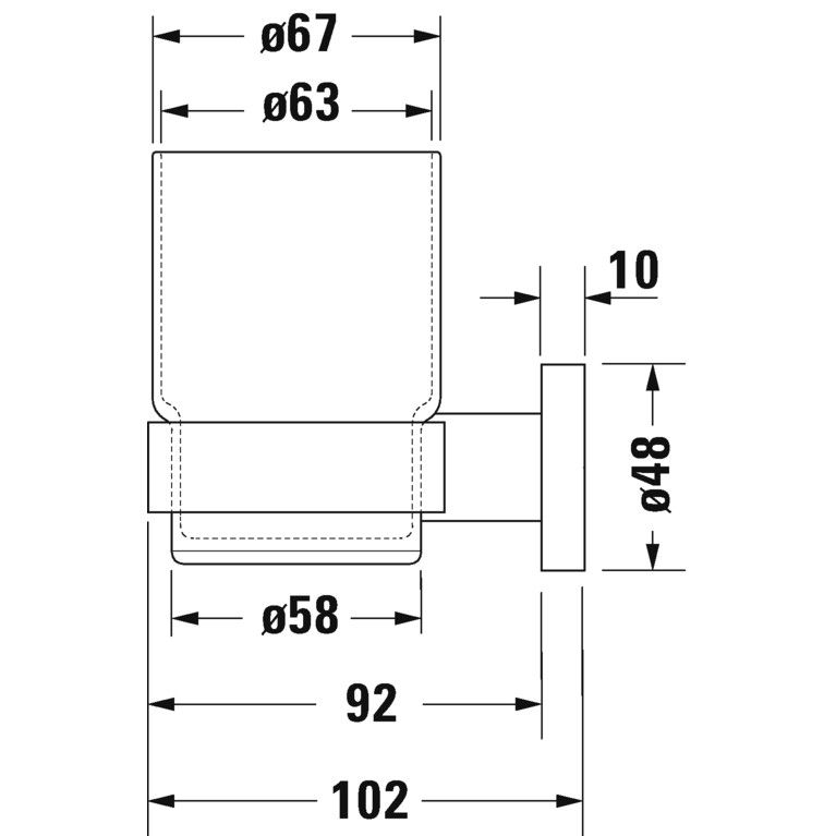 Duravit D-Code Pahar, dreapta [2]