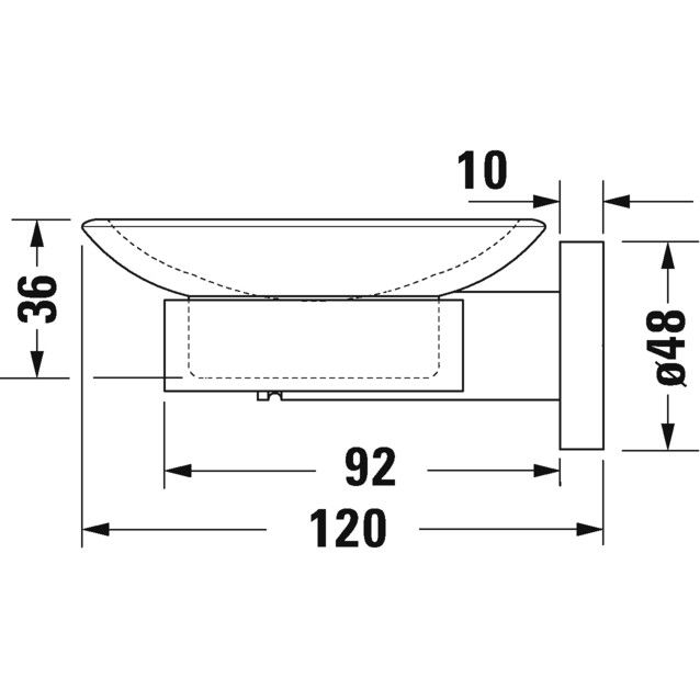 Duravit D-Code Savoniera de perete, dreapta [4]