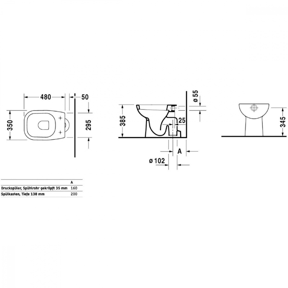 Duravit D-Code vas wc stativă alb 21100100002 [2]