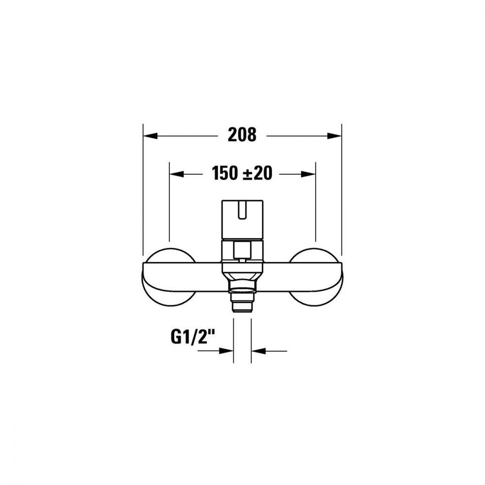 Duravit D-Neo baterie cadă-duș perete crom DE5230000010 [3]