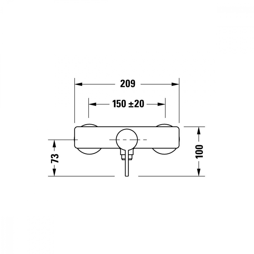 Duravit D-Neo baterie de duș perete crom DE4230000010 [3]