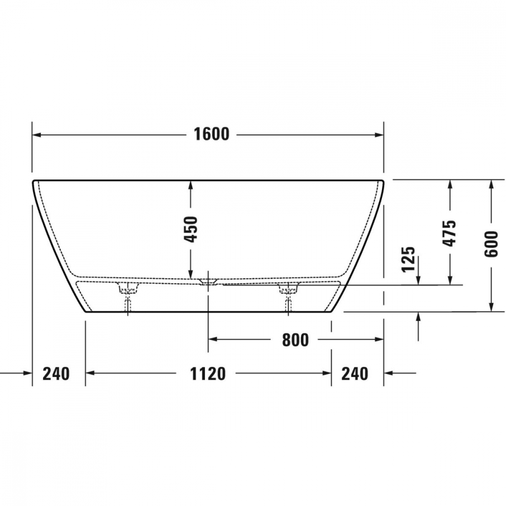 Duravit D-Neo cadă freestanding 160x75 cm ovală alb 700486000000000 [3]