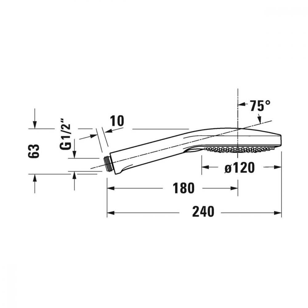 Duravit duș de mână crom-alb UV0650017010 [2]