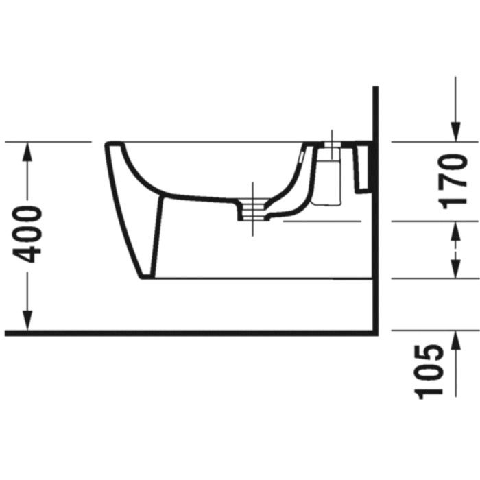 Duravit ME by Starck Bideu suspendat 37x57 cm [4]