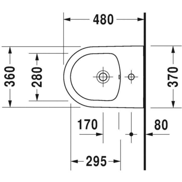 Duravit ME by Starck Compact Bideu suspendat 37x48 cm [5]