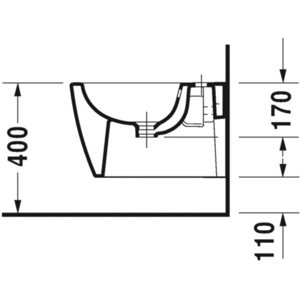 Duravit ME by Starck Compact Bideu suspendat 37x48 cm [4]