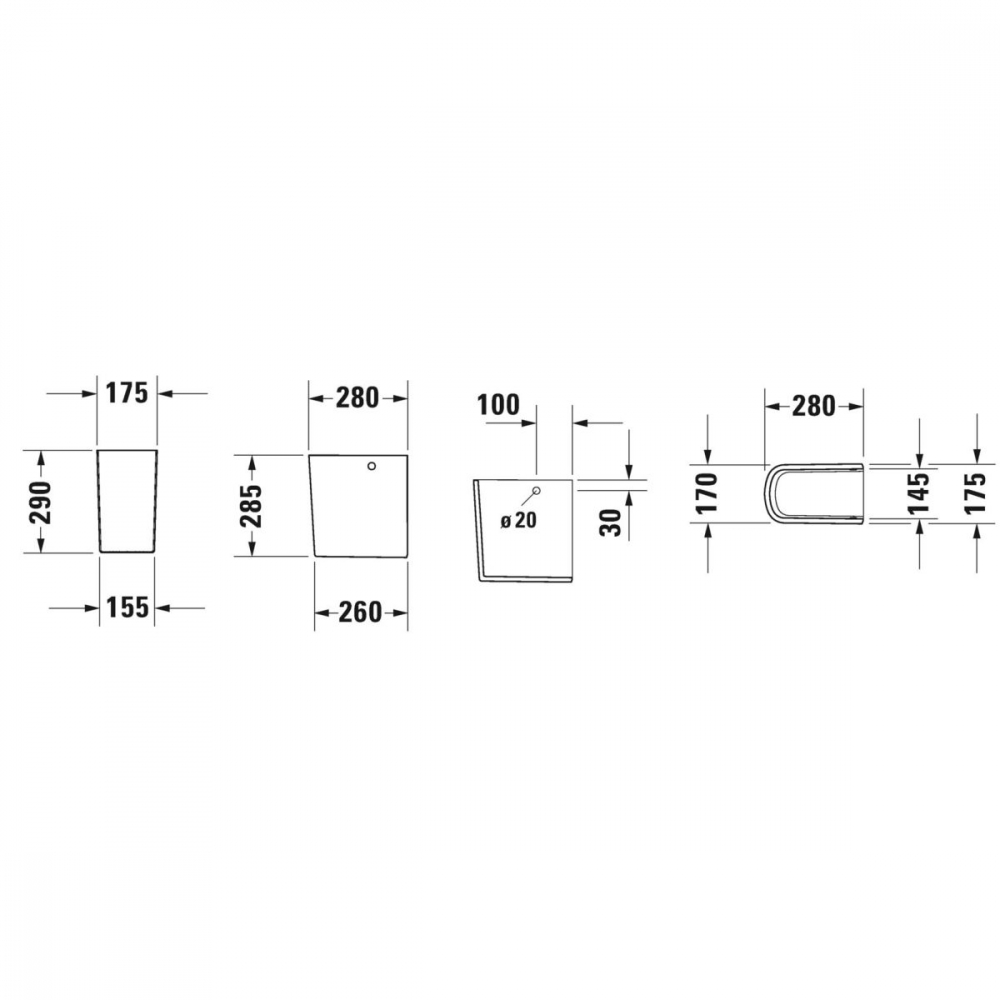 Duravit No. 1 semipiedestal alb 08584500002 [2]