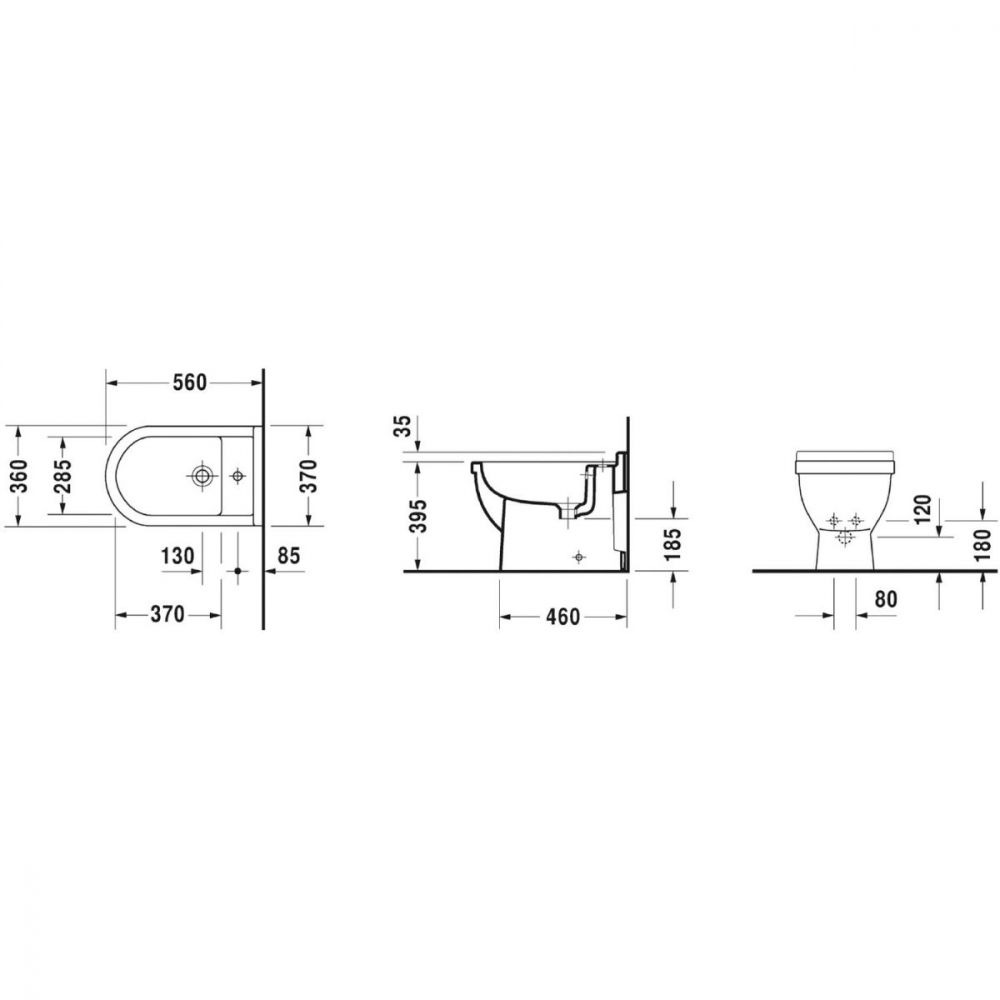 Duravit Starck 3 bideu stativ alb 2230100000 [2]