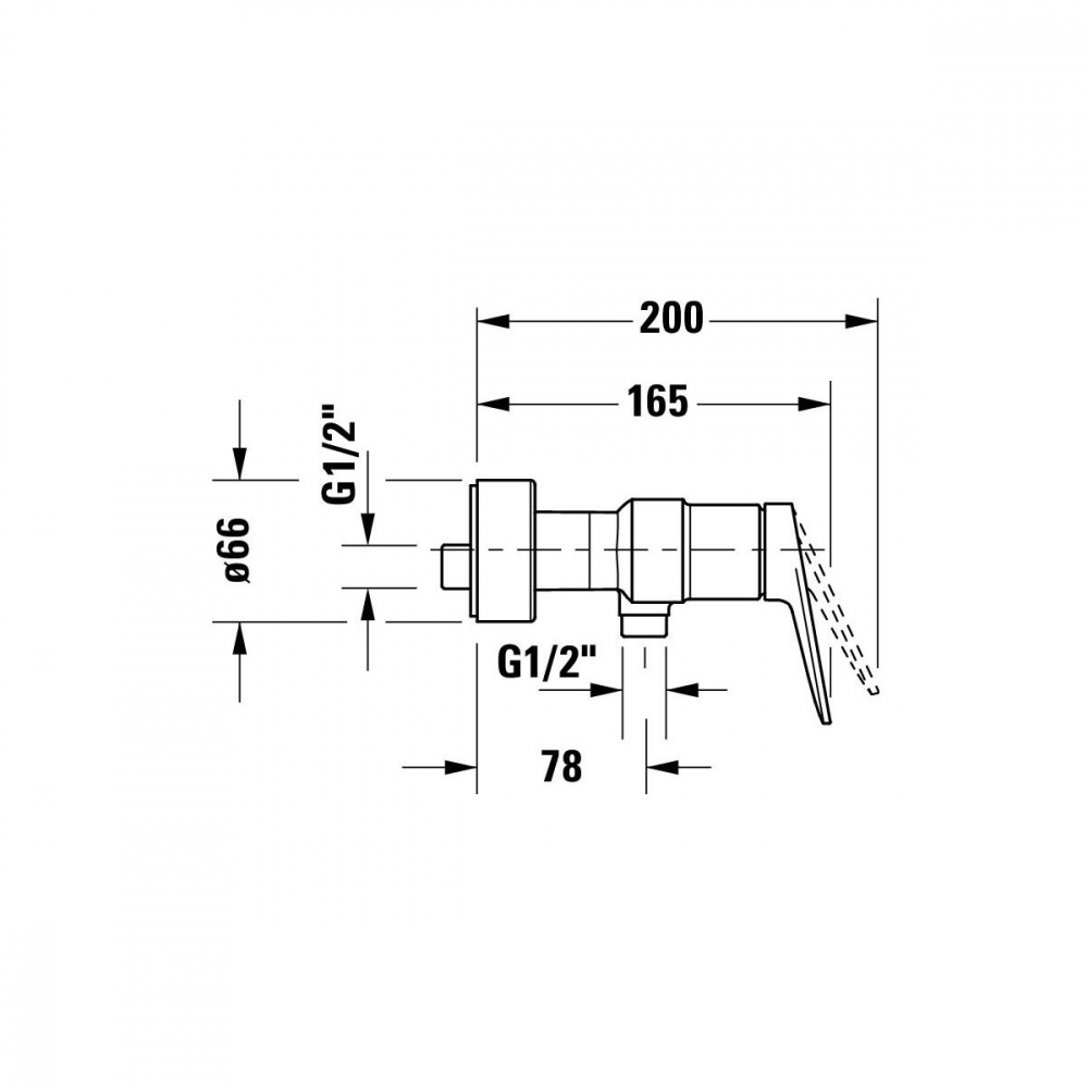 Duravit Wave baterie de duș perete crom WA4230000010 [2]