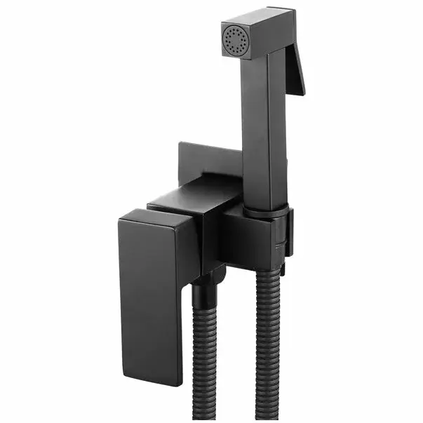 Dus igienic cu baterie negru mat Rea Fenix cu baterie incastrata [1]