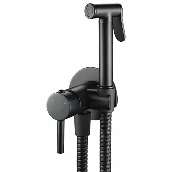 Dus igienic cu baterie negru mat Rea Loop cu baterie incastrata [1]