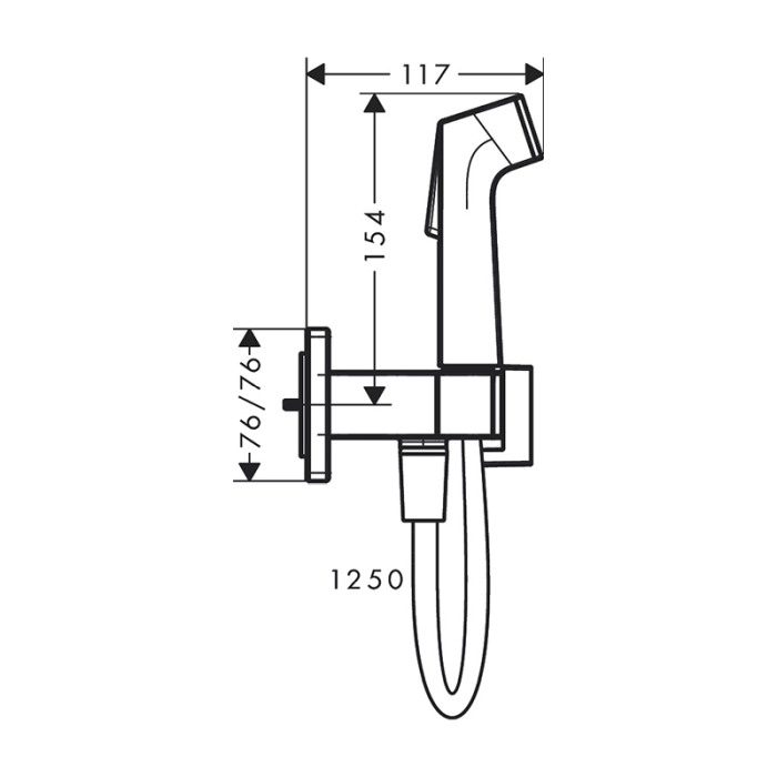 Dus igienic, Hansgrohe, Bidette E, 1 jet, crom [2]