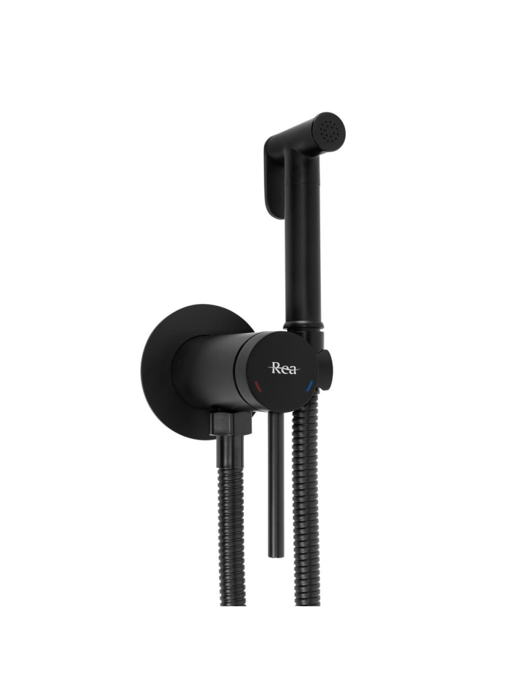 Baterie bideu Rea Foss Clif negru mat montaj perete 110 mm JS-W024B [8]
