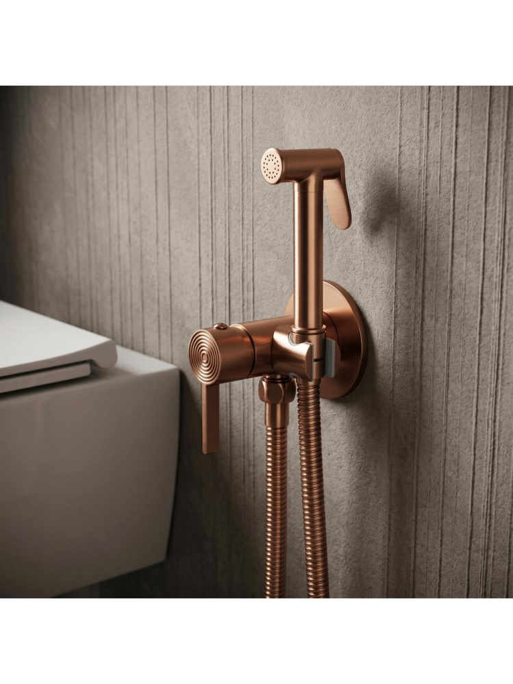 Baterie bideu Rea Foster cupru periat montaj perete PVD 120 mm [8]