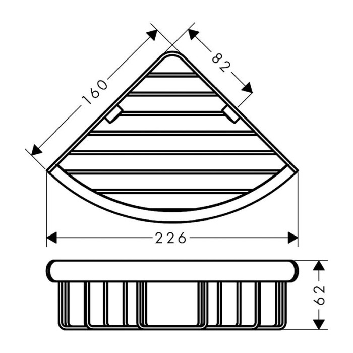 Etajera de colt, Hansgrohe, Logis Universal, crom [2]