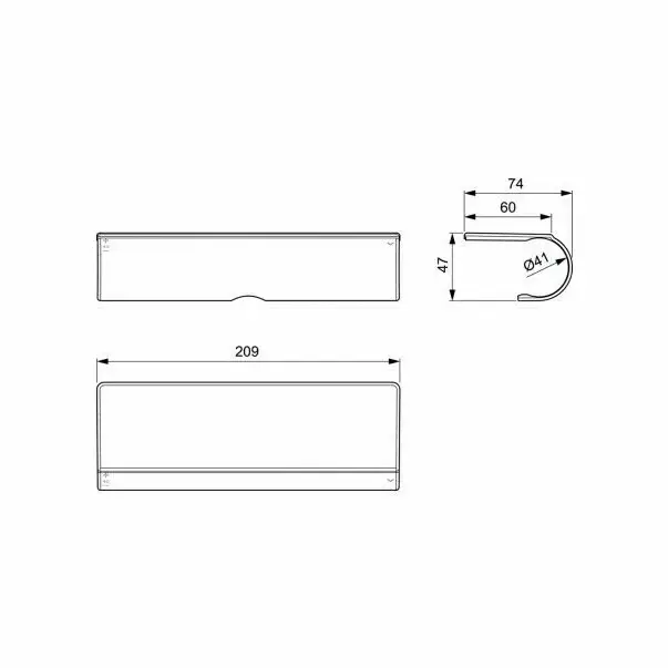 Etajera pentru baterie dus Ideal Standard Ceratherm T25, T50 si T100 [3]
