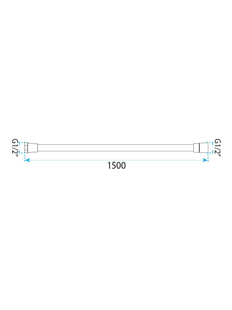 Furtun de dus anti-rasucire Rea Titan 150 cm JS-017GG alama PVC cauciuc [6]