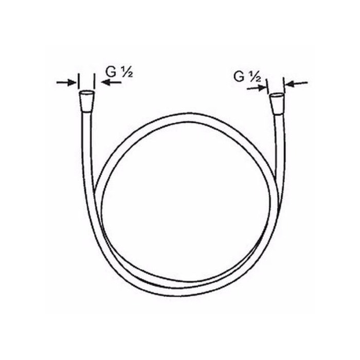 Furtun de dus Hansgrohe, Isiflex, 160 cm, crom [3]