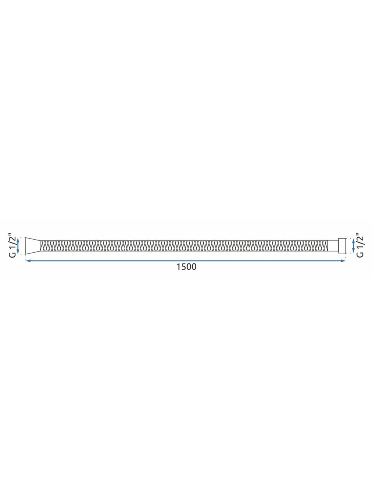 Furtun de duș Rea 150 cm crom [6]