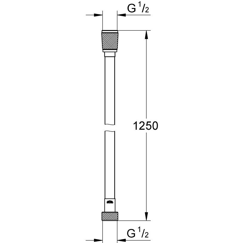 Furtun dus Grohe Essentials 125 cm, cupru (warm sunset) [3]