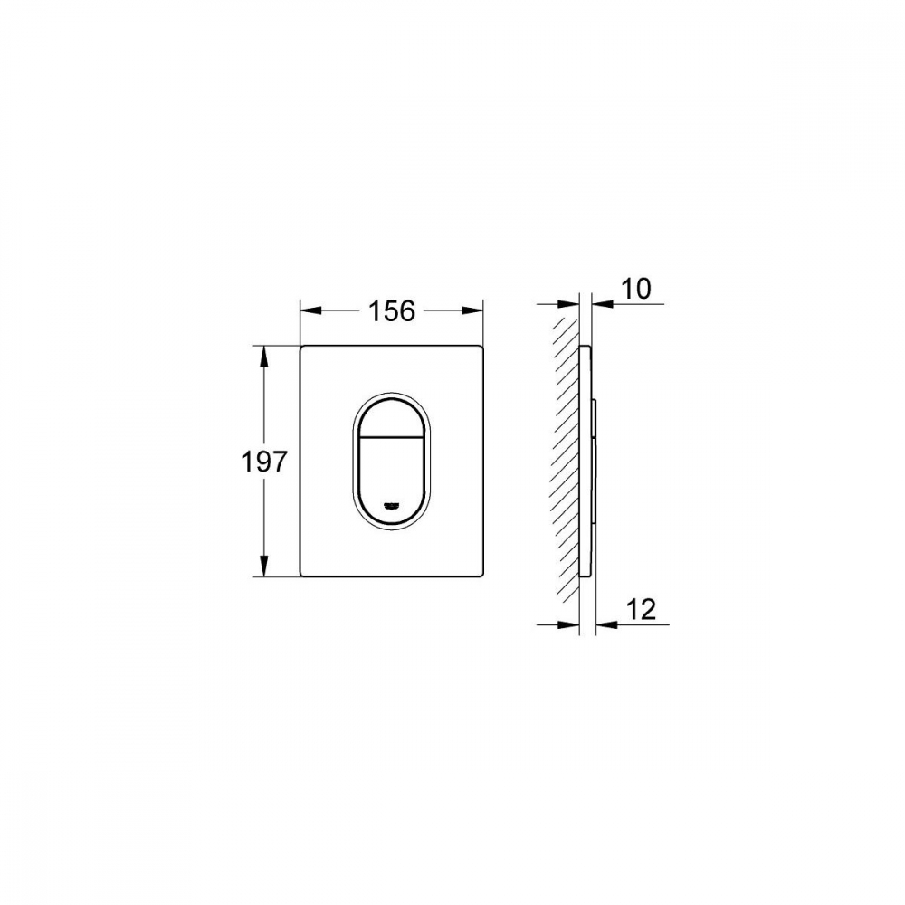 Grohe Arena Cosmopolitan buton de spălare pentru WC negru 38844KF0 [2]