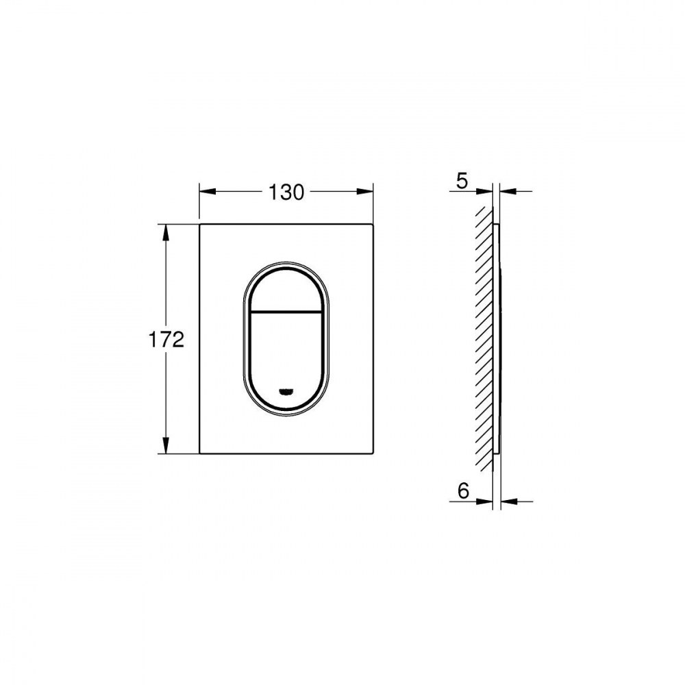 Grohe Arena Cosmopolitan S buton de spălare pentru WC negru 37624KF0 [2]
