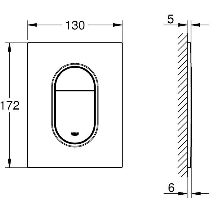 Grohe Arena Cosmopolitan S Clapeta de actionare WC Dual Flush, cupru (warm sunset) [2]