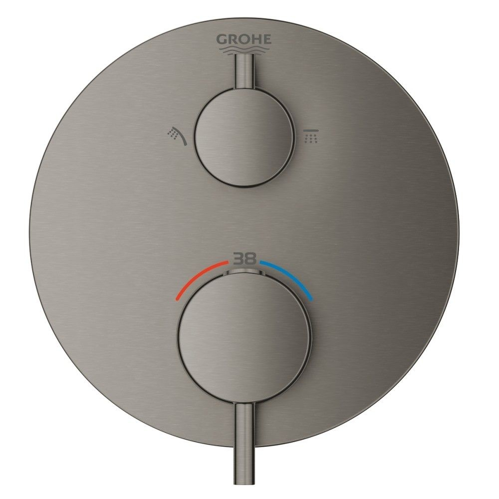 Grohe Atrio Baterie dus cu termostat, 2 iesiri, antracit mat (brushed hard graphite) [2]