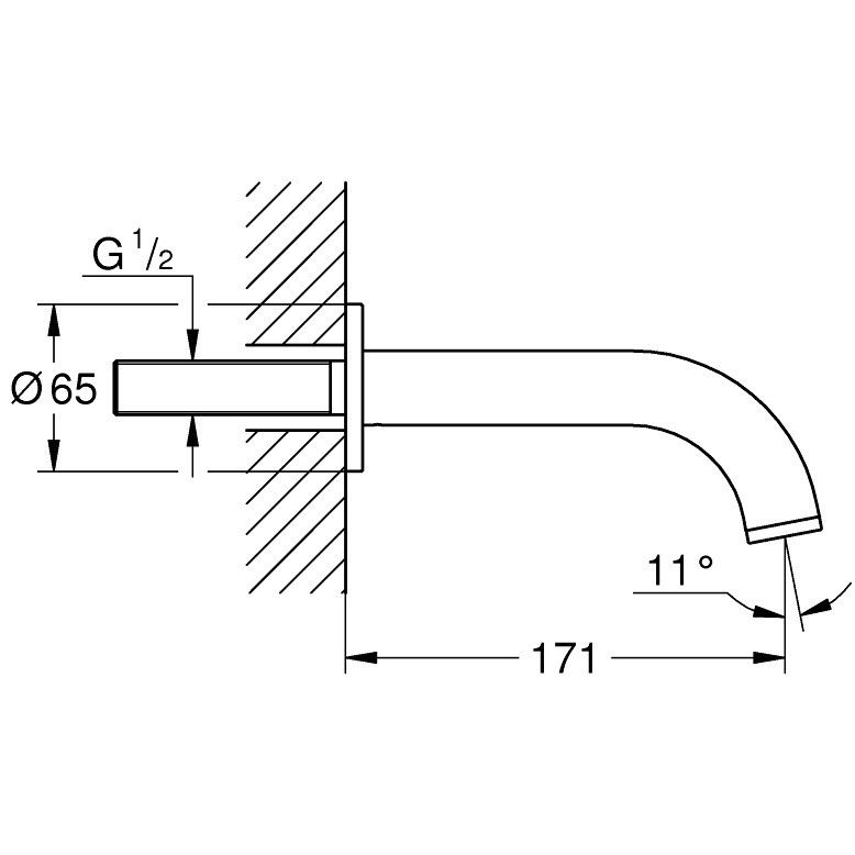 Grohe Atrio Pipa cada, crom [3]