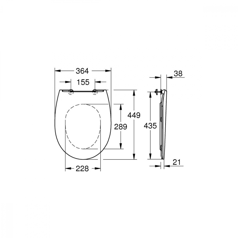 Grohe Bau Ceramic capac wc SoftClose alb 39898000 [2]