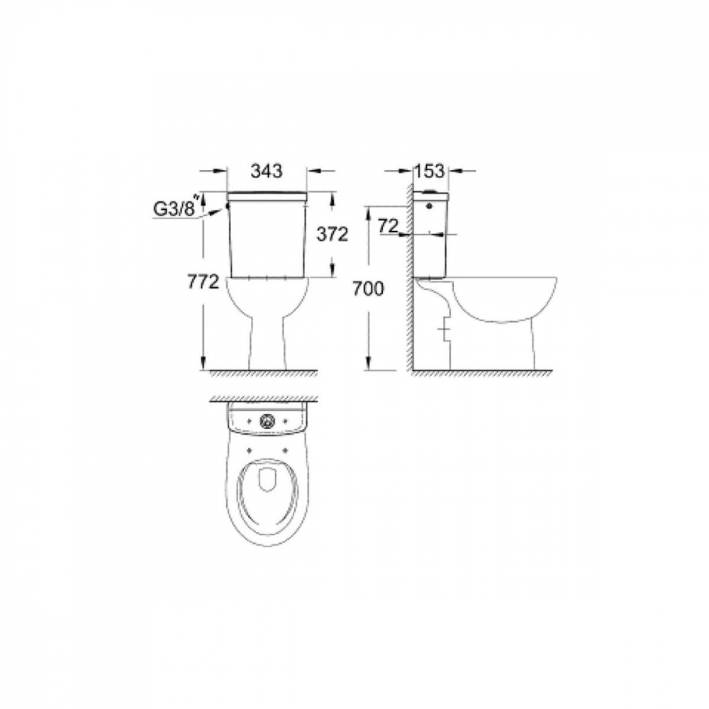 Grohe Bau Ceramic rezervor wc 39437000 [2]