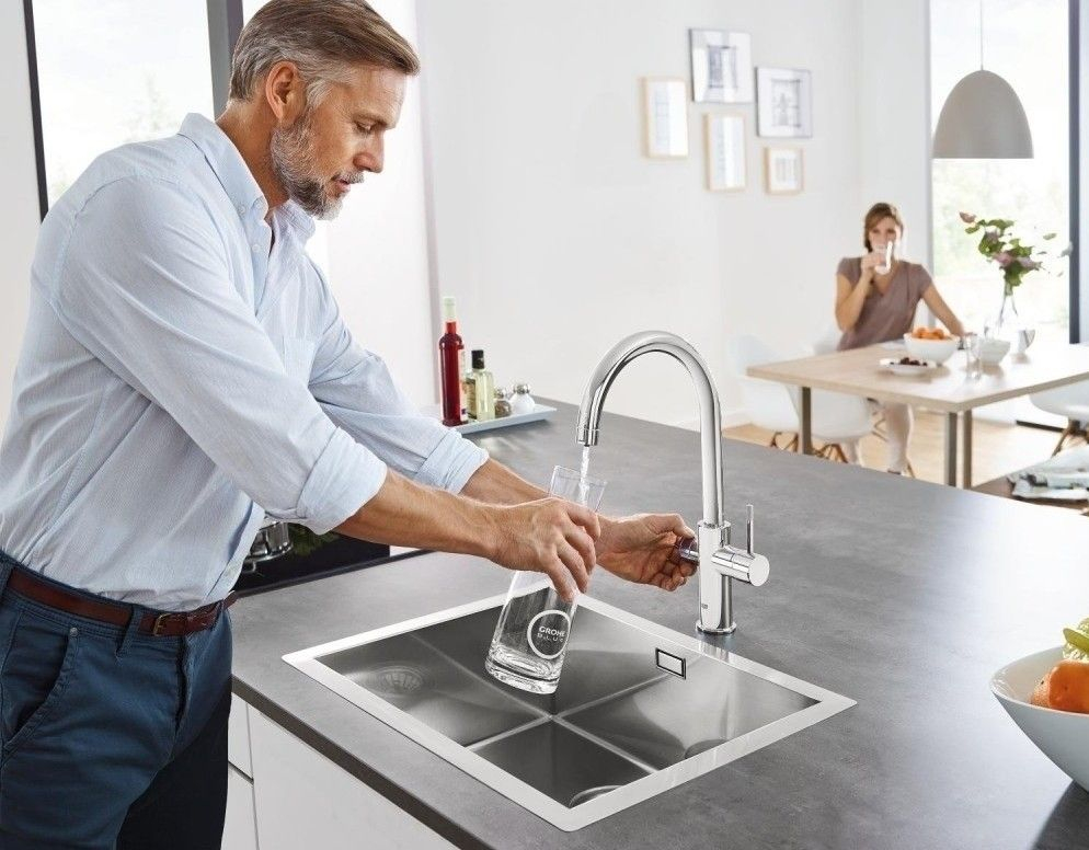 Grohe Blue Home Ondus Baterie de bucatarie cu sistem de filtrare, racire si acidulare, pipa C, cupru mat (brushed warm sunset) [4]