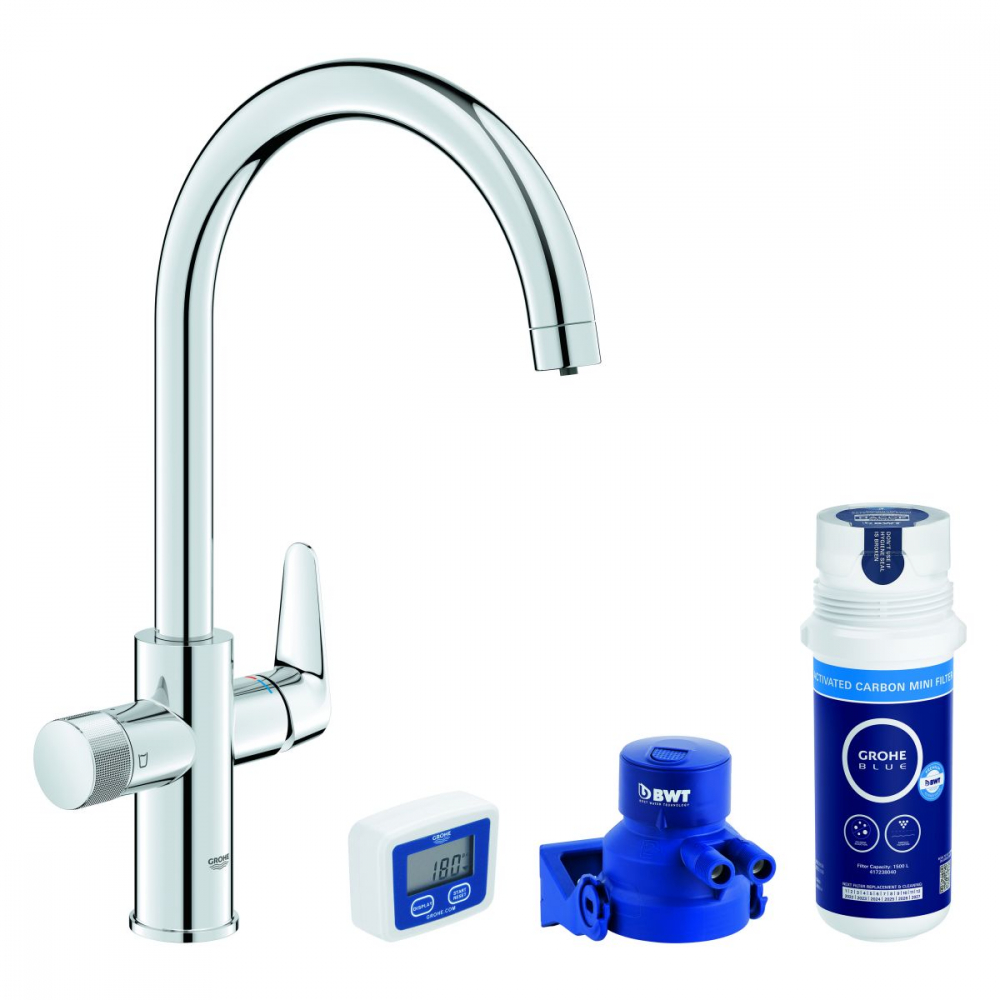 Grohe Blue set starter cu baterie bucătărie pe picior StarLight Chrome 30593000 [1]