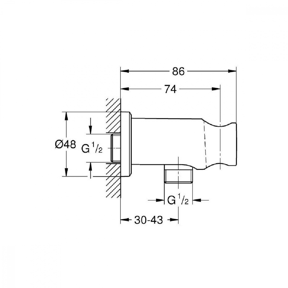 Grohe conexiune unghiulară cu mâner crom 26658000 [2]