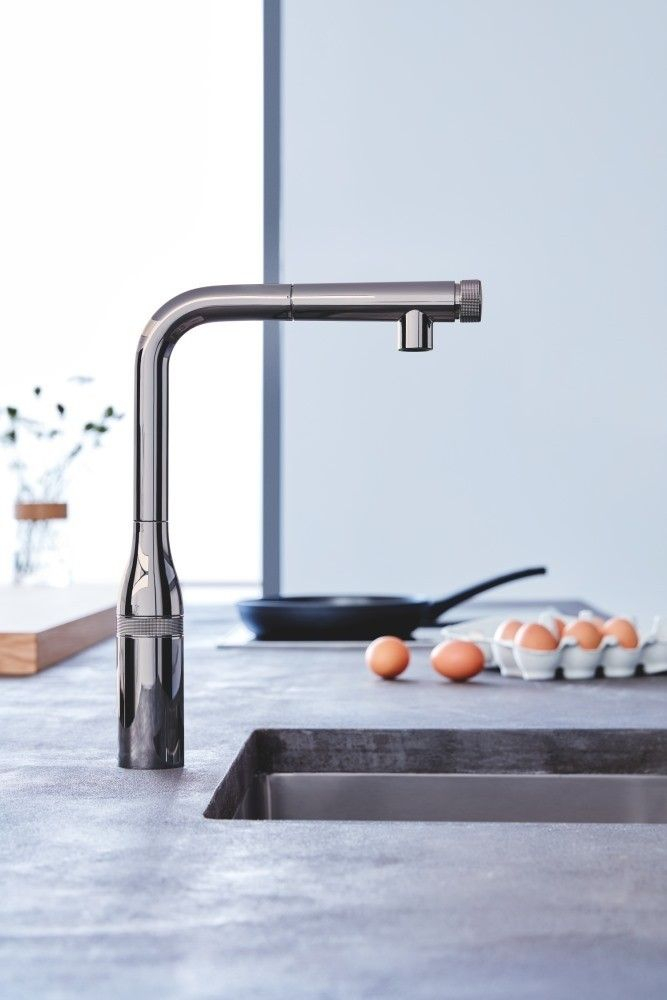 Grohe Essence Baterie chiuveta bucatarie cu dus extractibil si buton SmartControl, antracit (hard graphite) [2]