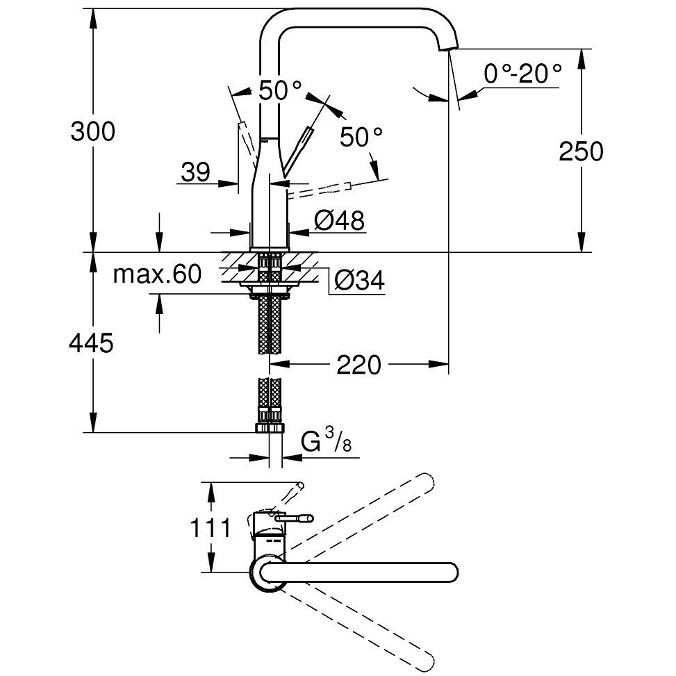 Grohe Essence Baterie chiuveta bucatarie, cupru (warm sunset) [3]