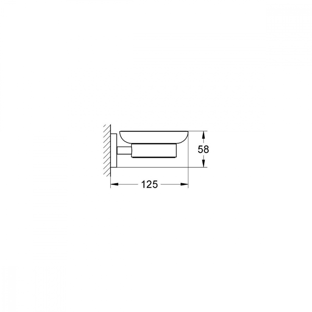 Grohe Essentials săpunieră perete crom-transparent 40444001 [2]