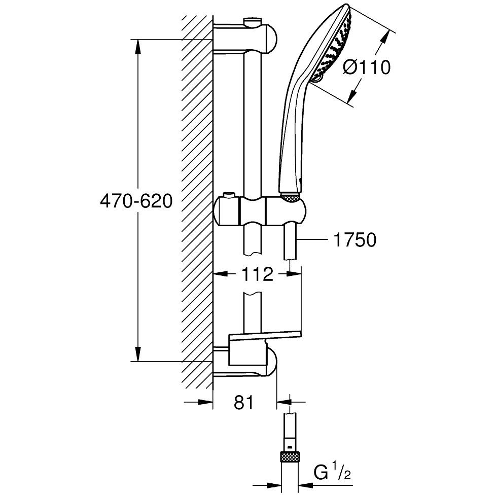 Grohe Euphoria 110 Champagne Set dus cu bara 60 cm [2]
