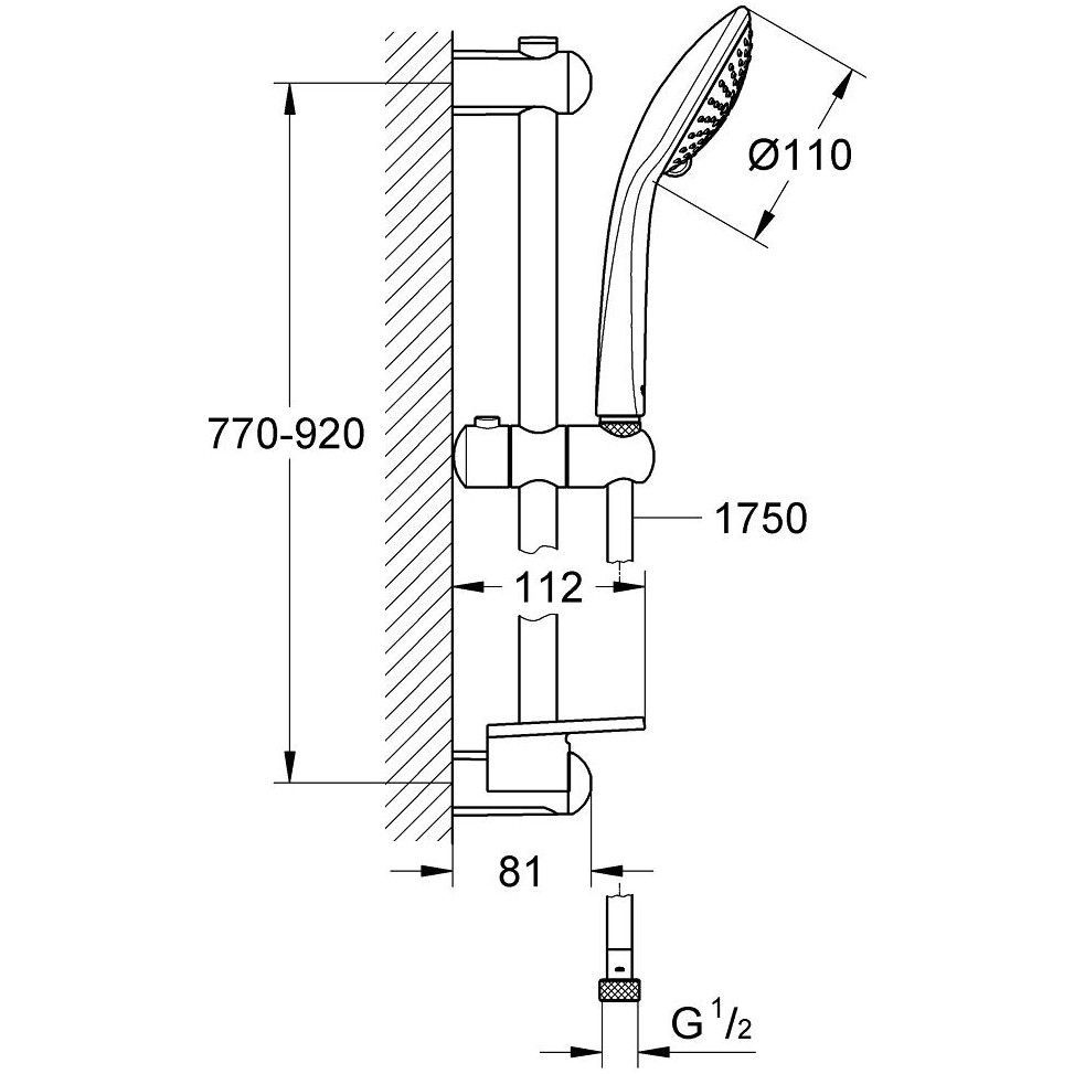 Grohe Euphoria 110 Champagne Set dus cu bara 90 cm [2]