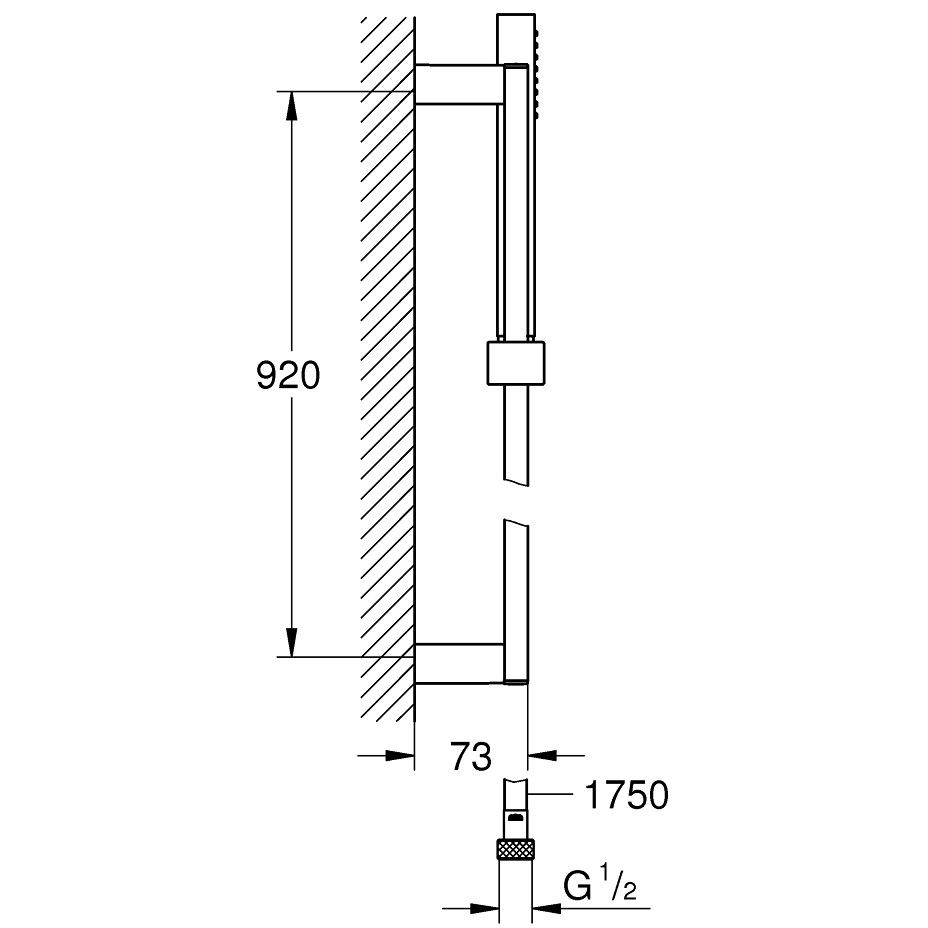 Grohe Euphoria Cube Set dus cu bara 90 cm, 1 jet [2]